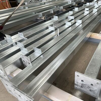 Quick Install Prefab Galvanized Steel Structure Fabrication With Protective Paint Coating