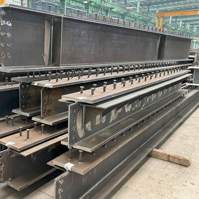 EN1090 Qualified Customized Welded H Beam with Shear Studs for Composite Steel Structure