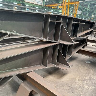 Customized Welded H Beam Variable Cross Section Tapered Steel Girder Fabrication Steel Structure For Industrial Building