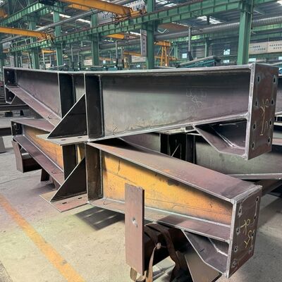 Customized Welded H Beam Variable Cross Section Tapered Steel Girder Fabrication Steel Structure For Industrial Building